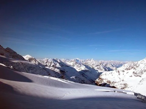 Mountains in the alps in winter Stock Photos