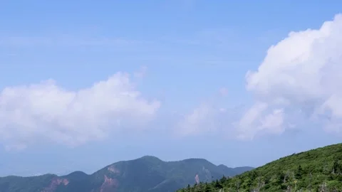 Mountains and blue sky and clouds Stock Footage 246665409