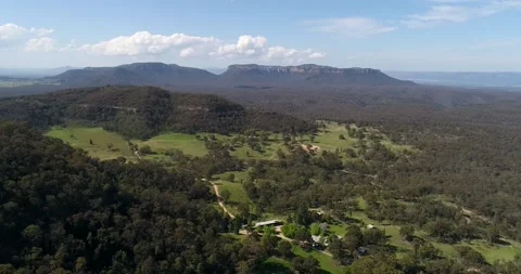 Mountains and Capertee valley of Central West NSW aerial flying as 4k. Stock Footage 141090240