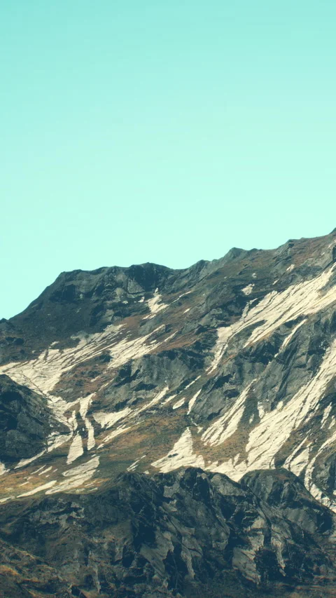 Mountains and clear sky view during midday in a natural landscape Stock-Footage 339770130