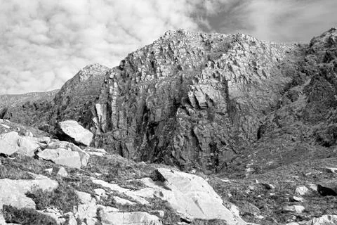 Mountains and cliffs on the ring of kerry Stock Photos
