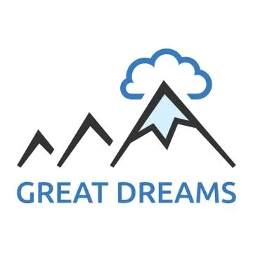 Mountains and cloud Stock Illustration