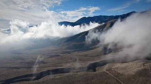 Mountains and Clouds Aerial Video stock 77079606