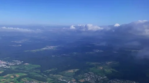 Mountains and clouds at altitude plane Stock Footage 114757886