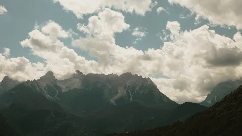 Mountains and clouds in the background Stock Footage 92017713