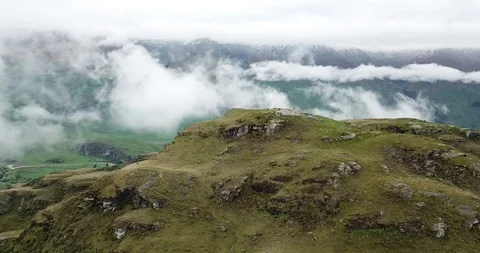 Mountains and Clouds Drone Shot #1 Stock Footage 111430356