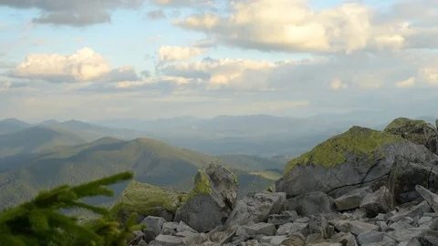 Mountains and clouds Stock Footage 80053266
