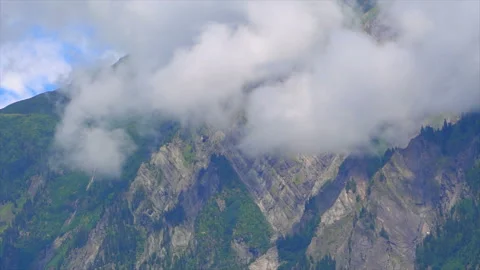 Mountains and clouds in Georgia Stock Footage 94244626
