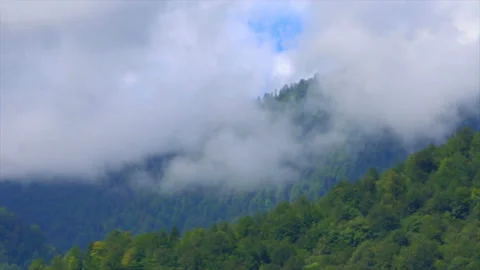 Mountains and clouds in Georgia Stock Footage 94244726