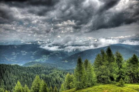 Mountains and clouds Stock-Fotos
