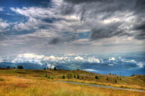 Mountains and clouds Foto stock