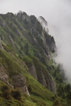 Mountains and clouds Stock Photos