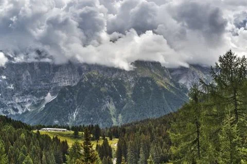 Mountains and clouds Stock Photos
