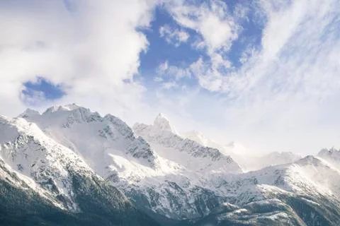 Mountains and Clouds Stock Photos