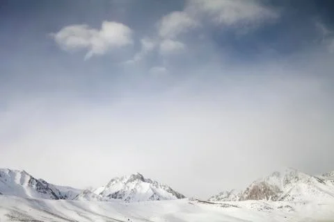 Mountains and clouds Stock Photos