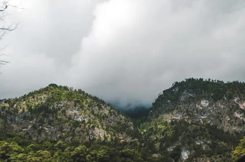 Mountains and clouds Stock Photos