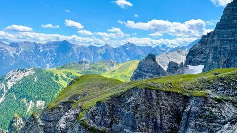 Mountains and clouds Stock Photos