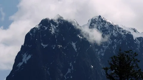 Mountains and clouds. Time lapse Stock Footage 107219857