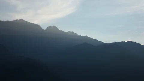 Mountains and clouds time lapse in south east asia Stock Footage 117988281