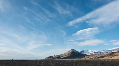 Mountains and clouds timelapse in Iceland Stock Footage 36172011