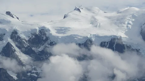 Mountains and clouds in Torres del Paine National Park, Chile (4) Stock Footage 112947116