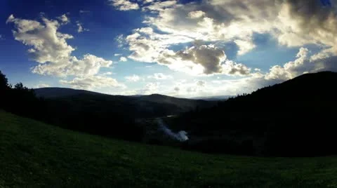 Mountains and cloudy sky Stock Footage 11882539