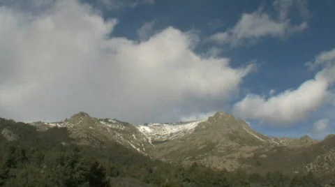 Mountains and  fast clowds 库存影片 500847