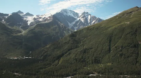 Mountains and green forest Stock Footage 68535726