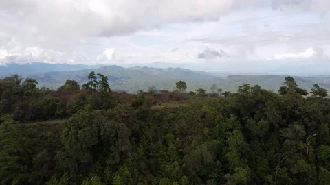 Mountains and green trees during the day Stock Footage 132954737