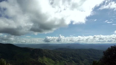 Mountains and green trees during the day Stock Footage 132957998