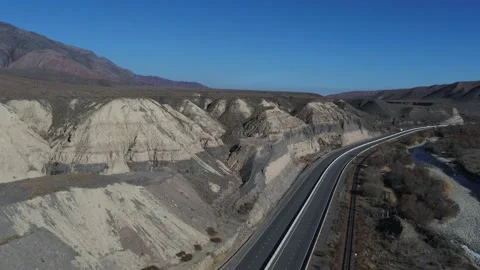 Mountains and a highway Video stock 189524170
