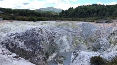 Mountains and Hot spring Stock Footage 105929051