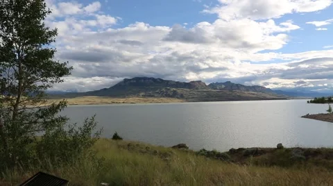 Mountains and Lake Background Stock Footage 41797831