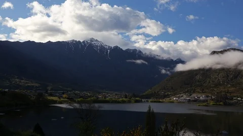 Mountains and Lake Time Lapse in New Zealand Video stock 101208477