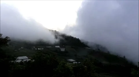 Mountains and mist Timelapse Stock Footage 65564928