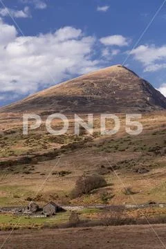 Mountains and moorland at Capel Curig, Snowdonia, North Wales Stock Photos