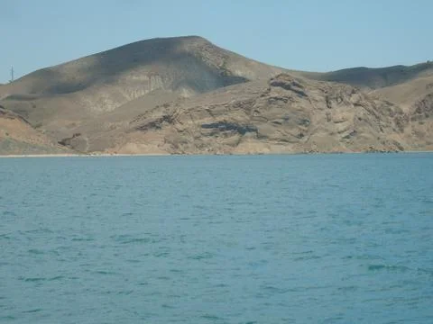 Mountains and ocean 写真素材