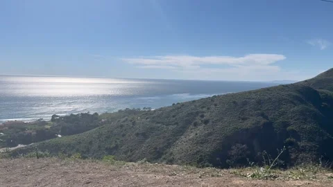 Mountains and Pacific View 2 Stock Footage 196516198