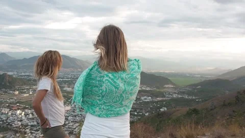 Mountains and people. Hiking in the mountains is a fun company. Video stock 94233953