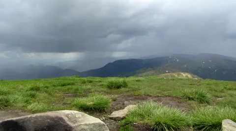 Mountains and rain Stock Footage 68803920