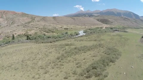 Mountains and a river Stock Footage 41455375