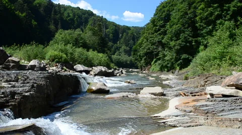 Mountains and river Stock-Footage 52943307