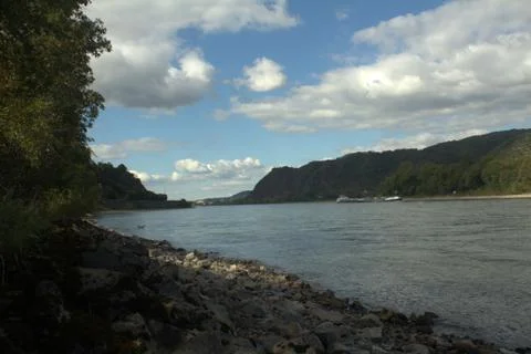 Mountains and river Stock Photos