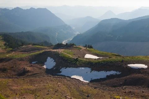 Mountains and river Stock Photos