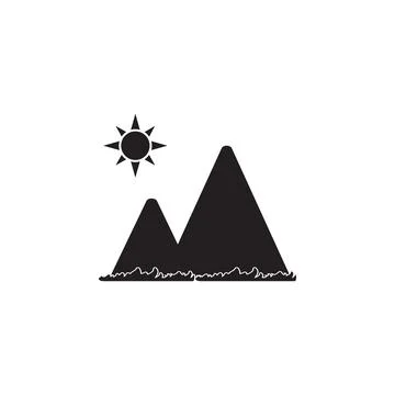 Mountains and the sea icon. Elements of beach holidays icon. Premium quality Illustrazione stock