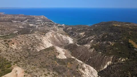 Mountains and sea. View from above on the panorama of the Mediterranean. Stock Footage 246915009