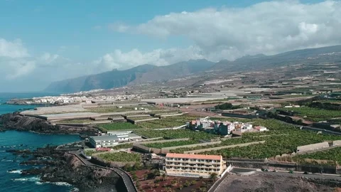 Mountains and Seaside Drone Stock Footage 153016661