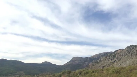 Mountains And Sky With Clouds And Sun  – Crimea , Alushta , Valley Of Ghosts Stock Footage 83280454