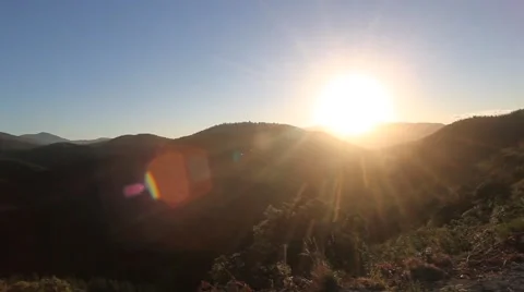Mountains and Sunset Stock Footage 48623047