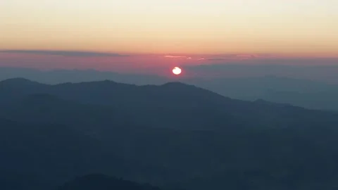 Mountains and Sunset Stock Footage 229371807